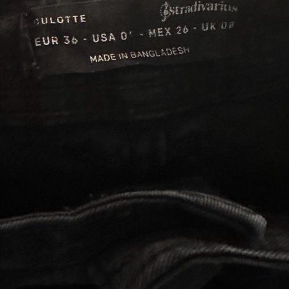 Stradivarius High Rise Wide Leg Faded Black Jeans View 4